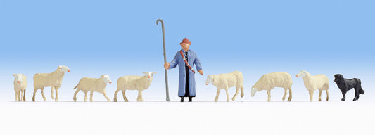 TT:120 Gauge Shepherd & Sheep Figure Set