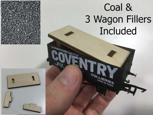 Golden Valley GVCOAL Hobbies Coal Wagon inserts plus loose Coal