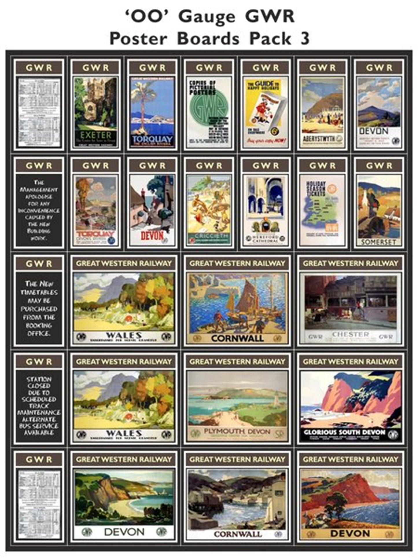 GWR Poster Boards Pack 3