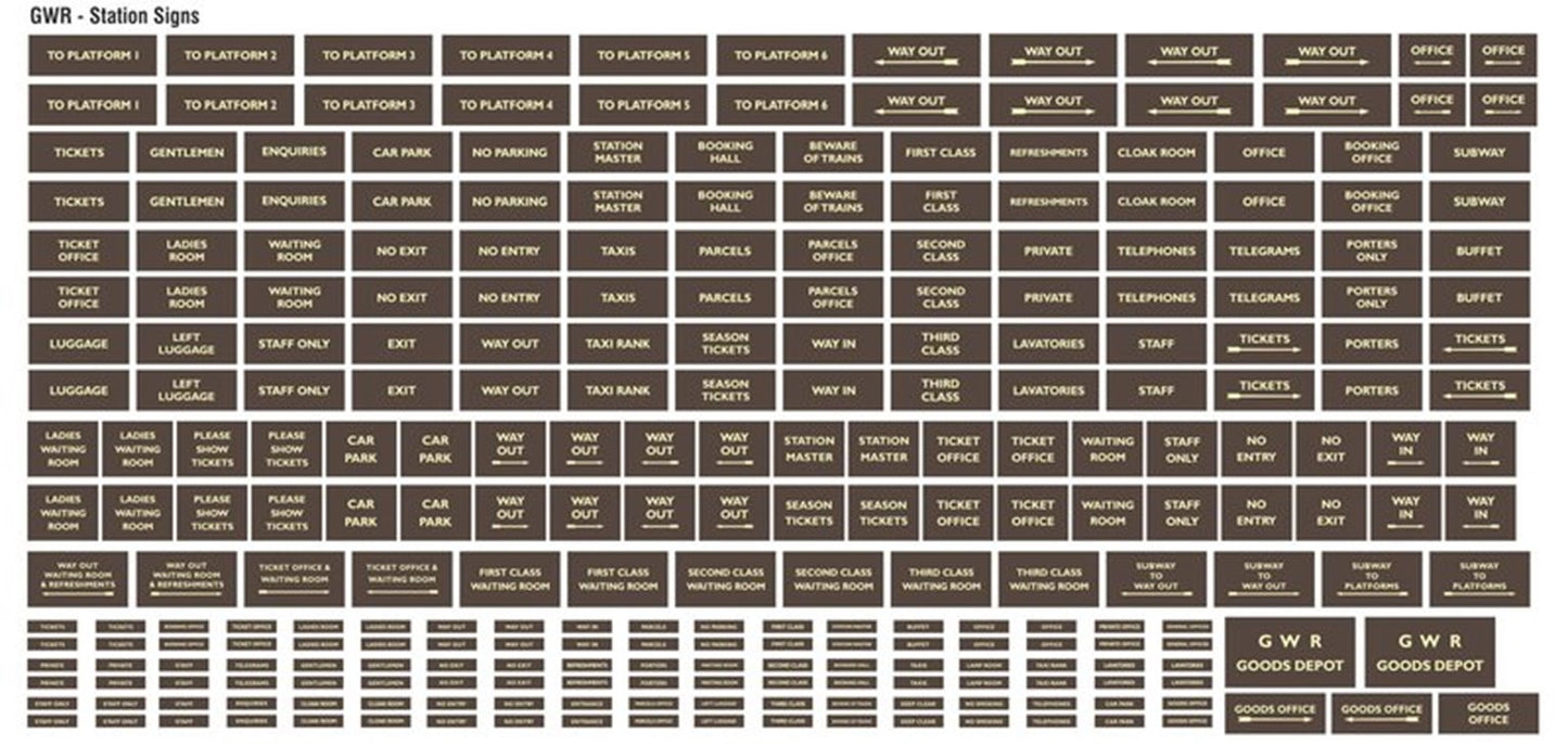 GWR Station Signs