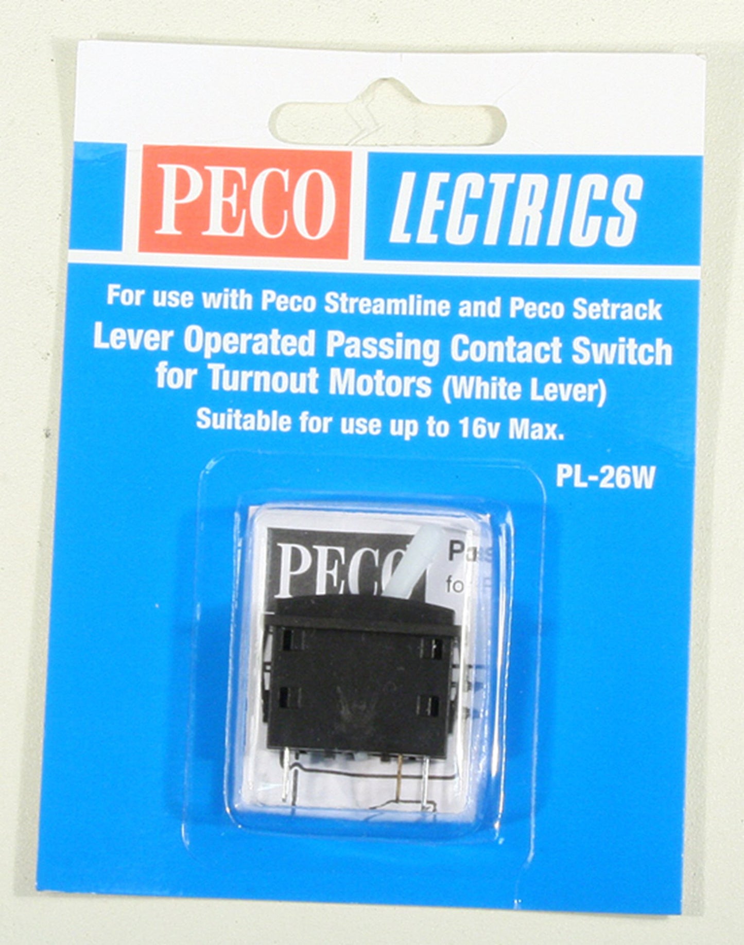 PL26W Passing Contact Switch - White Lever