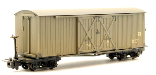 Bogie Covered Goods Wagon Nocton Estates L. R. Grey -  Weathered