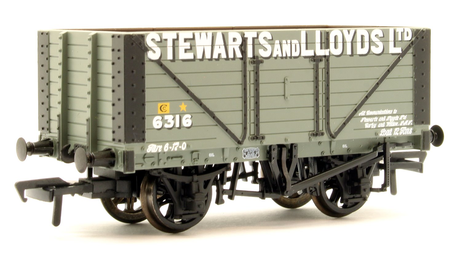 8 Plank Fixed End Wagon Fixed 'Stewart & Lloyds Ltd'