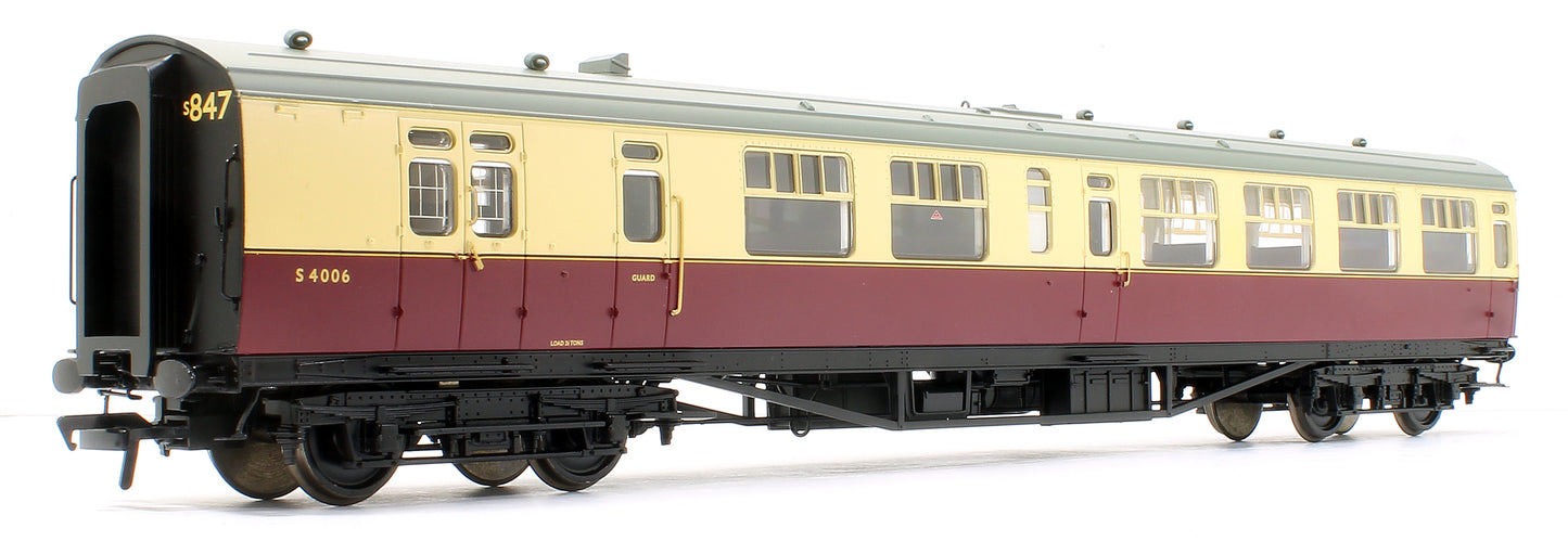 SR Bulleid Brake Third Semi-Open 15'' Vents BR Crimson & Cream No.S4006