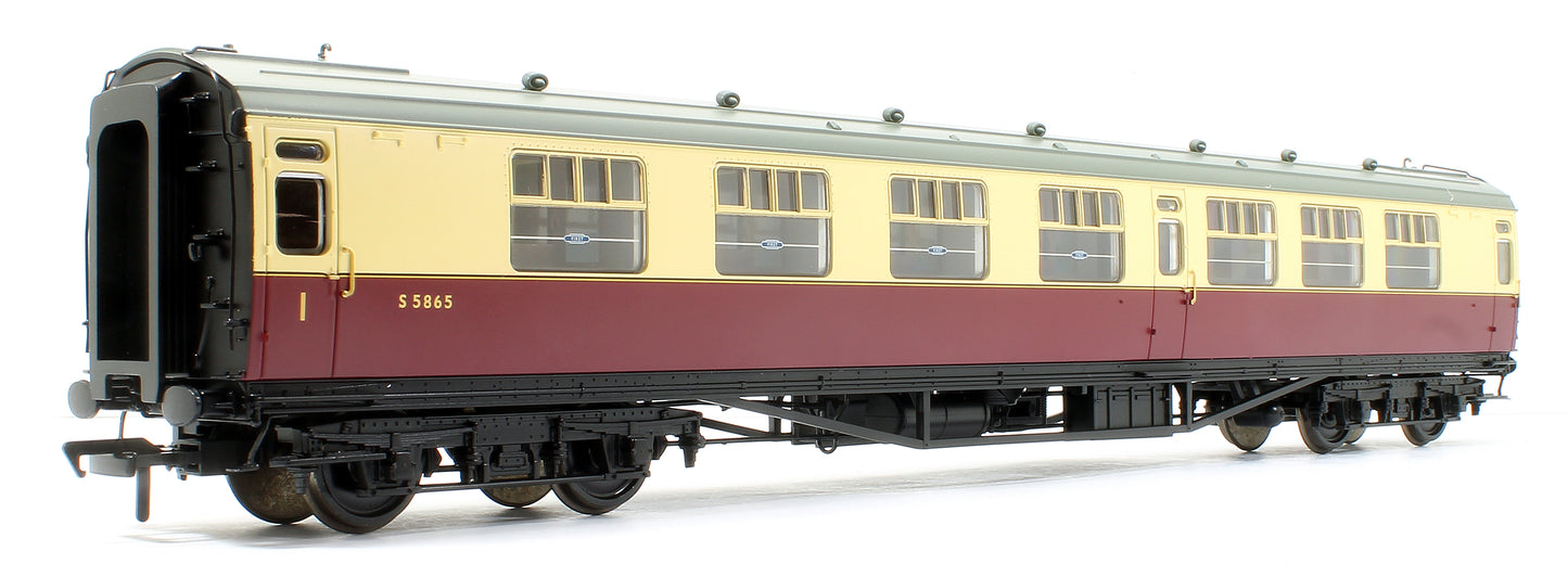 SR Bulleid Composite Corridor 15'' Vents BR Crimson & Cream No.S5865