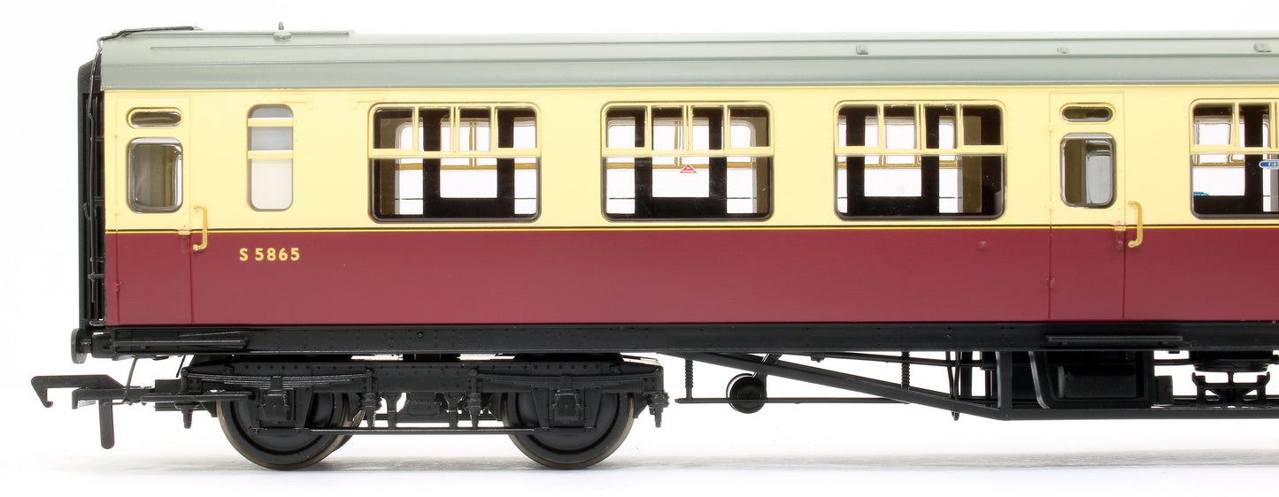 SR Bulleid Composite Corridor 15'' Vents BR Crimson & Cream No.S5865