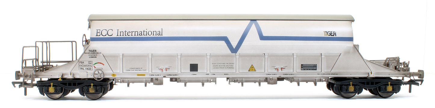 PBA Tiger Wagon TRL 11623 ECC International White - Weathered