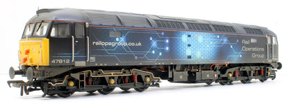 Custom Weathered Class 47/4 47812 Rail Operations Group (ROG) Diesel Locomotive