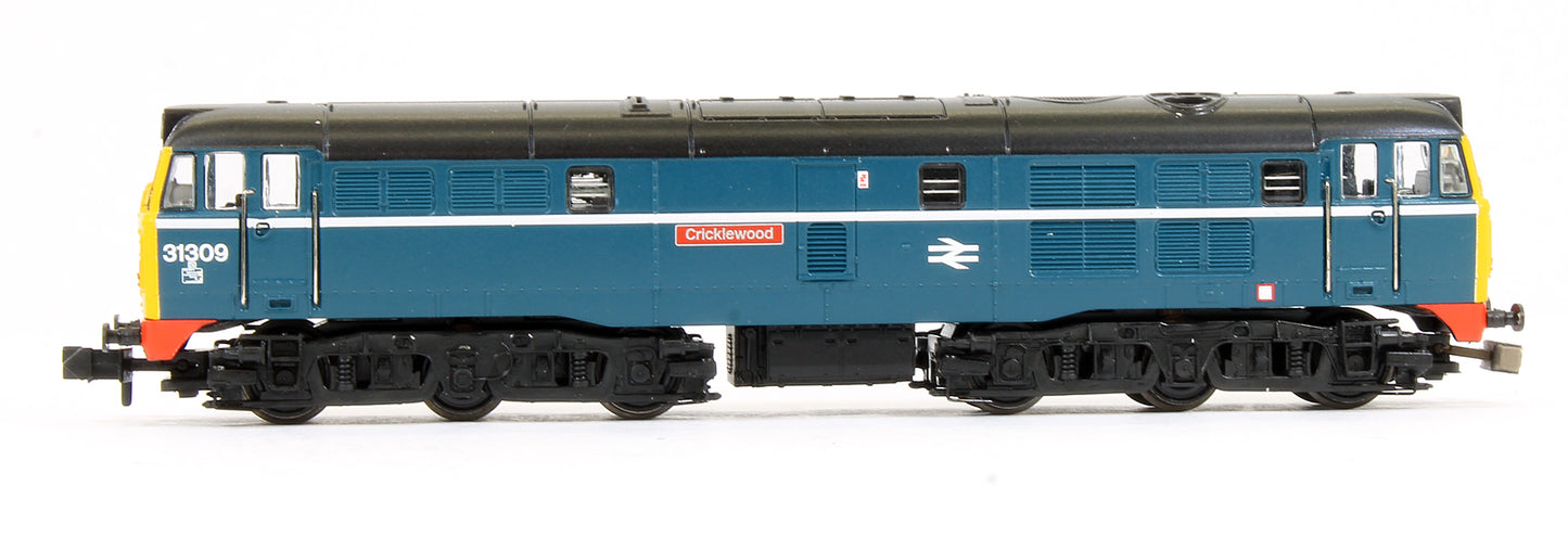 Pre-Owned 371-112BSF Class 31/1 31309 'Cricklewood' BR Blue Diesel Locomotive (DCC Sound Fitted)