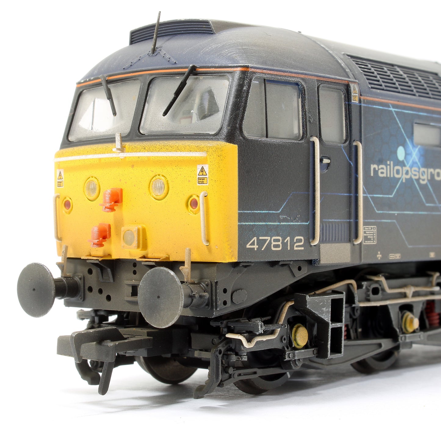 Custom Weathered Class 47/4 47812 Rail Operations Group (ROG) Diesel Locomotive