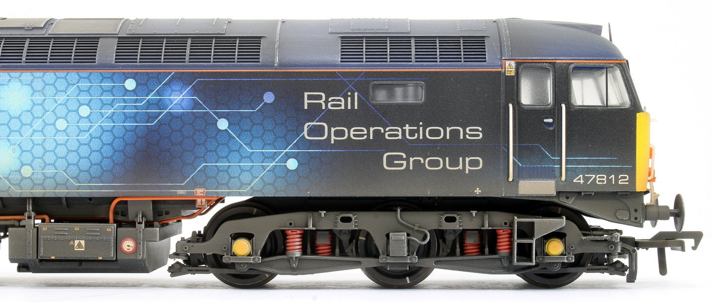 Custom Weathered Class 47/4 47812 Rail Operations Group (ROG) Diesel Locomotive