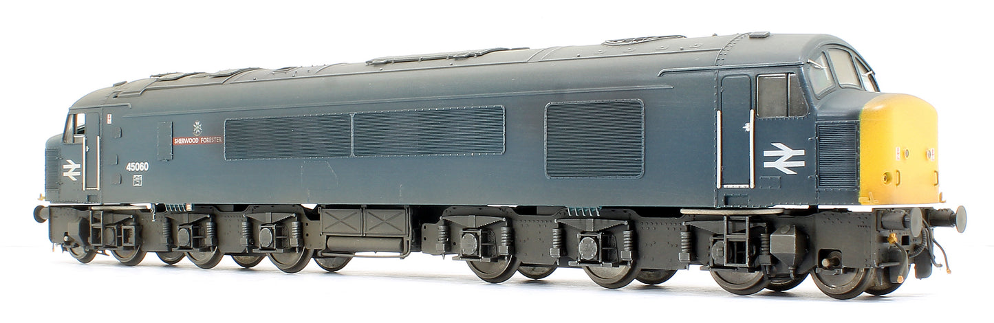 Custom Weathered Class 45/0 45060 'Sherwood Forester' BR Blue with Full Yellow Ends (Sealed Beam) Diesel Locomotive