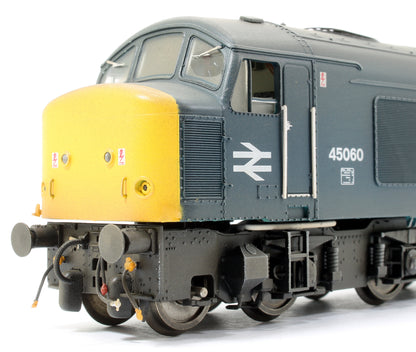 Custom Weathered Class 45/0 45060 'Sherwood Forester' BR Blue with Full Yellow Ends (Sealed Beam) Diesel Locomotive