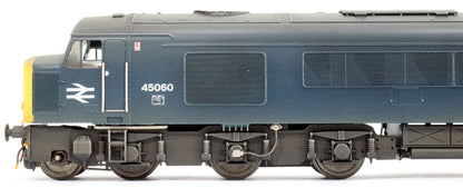 Custom Weathered Class 45/0 45060 'Sherwood Forester' BR Blue with Full Yellow Ends (Sealed Beam) Diesel Locomotive