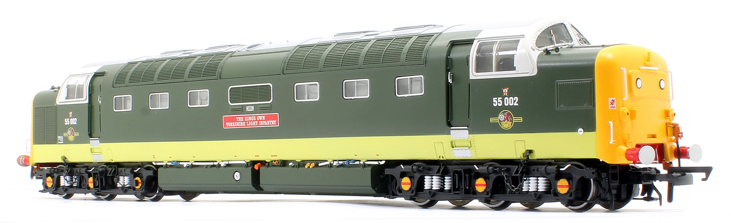 Kings Own Yorkshire Light Infantry' Class 55 002 Deltic in Two Tone Green with full yellow ends (1980) Diesel Locomotive - DCC SOUND