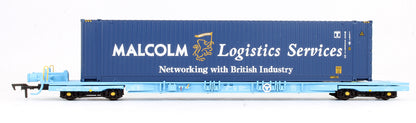 Pre-Owned B909F Megafret Wagon 1+1 With 2 x 45' Malcolm Containers