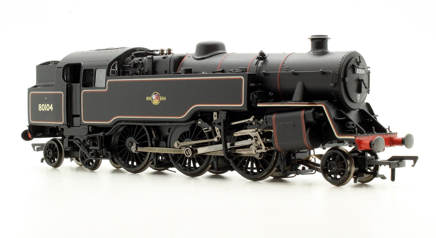 Pre-Owned BR Standard Class 4MT Tank 80104 BR Lined Black Late Crest 2-6-4 Tank Locomotive