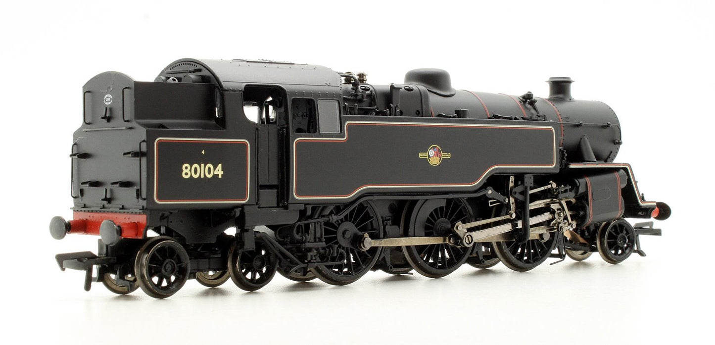 Pre-Owned BR Standard Class 4MT Tank 80104 BR Lined Black Late Crest 2-6-4 Tank Locomotive