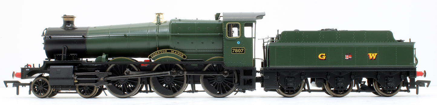 Compton Manor GWR Green (Post-War GWR Lettering) 78xx Manor Class 4-6-0 Steam Locomotive No.7807