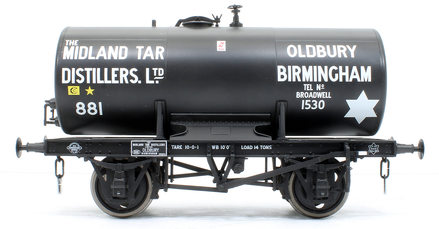 14T Midland Tar Distillers # 881 Class B Anchor Mounted Tank