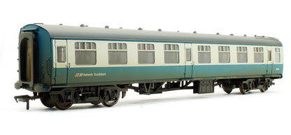 Pre-Owned 39-003 MK1 Coach Pack BR Blue & Grey NSE Branding (Weathered & Fitted With Passengers)