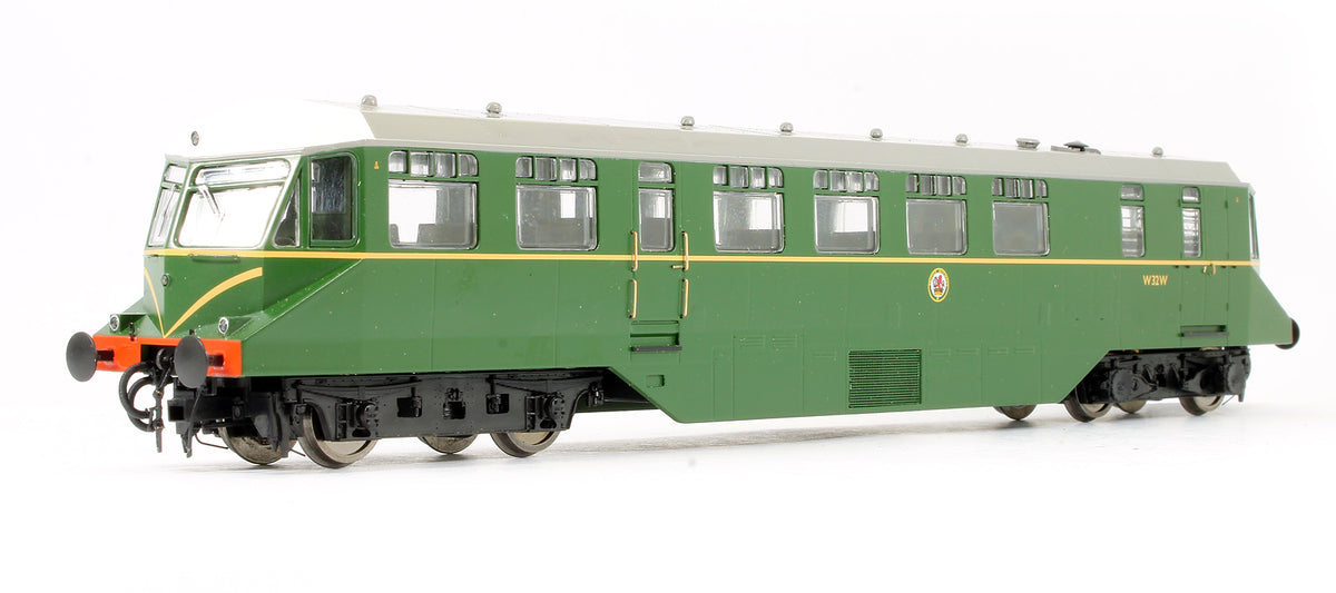 Pre-Owned GWR AEC Diesel Railcar GWR BR green with speed whiskers (white cab roof)