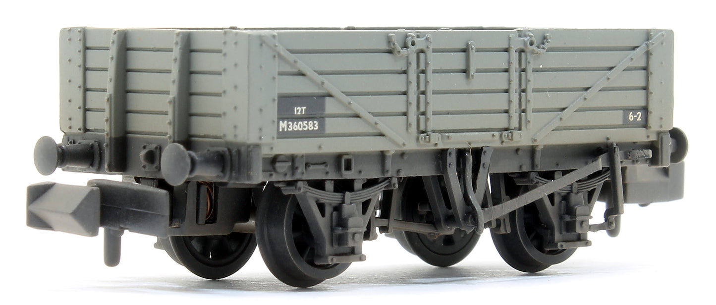 5 Plank 3-Wagon Pack BR Grey (Early) - Weathered