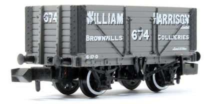 Pre-Owned 8 Plank Wagon Fixed End 'William Harrison’ Grey 674
