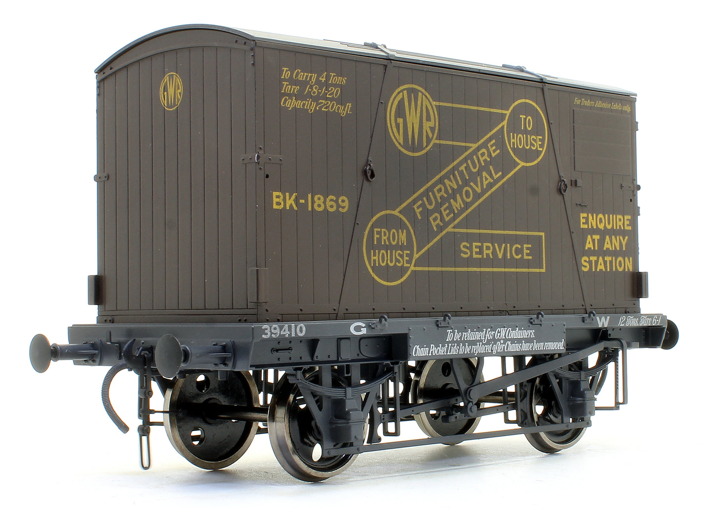 Conflat GWR 39410 & Container GWR Removals BK-1869 - Weathered