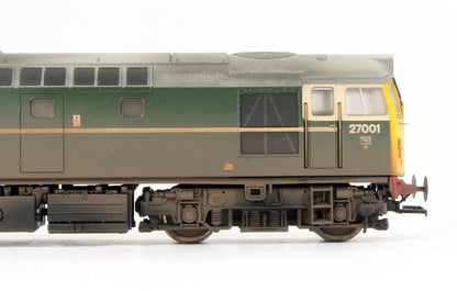 Pre-Owned Class 27 001 BR Green (Full Yellow Ends) Heavily Weathered V3 Diesel Locomotive