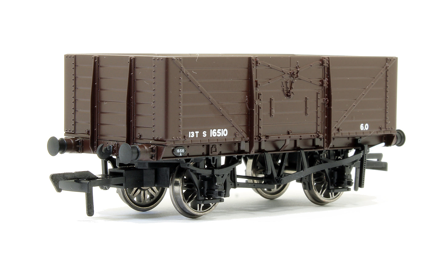 SECR 1355 7 plank Open Wagon - SR brown (with BR markings) #S16510