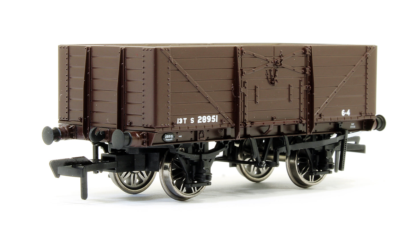 SECR 1355 7 plank Open Wagon - SR brown (with BR markings) #S28951