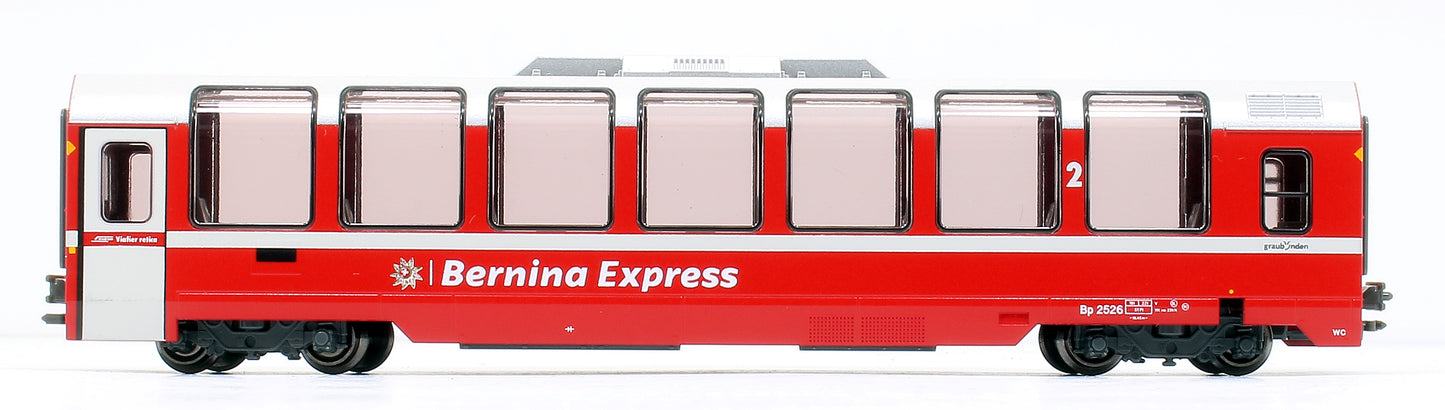 RhB Bernina Express (New Logo) 4 Car Add On Coach SetRhB Bernina Express (New Logo) 4 Car Add On Coach Set