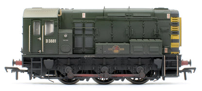 Pre-Owned 32-116B Class 08 D3881 BR Green (Wasp Stripes) Diesel Locomotive - Weathered
