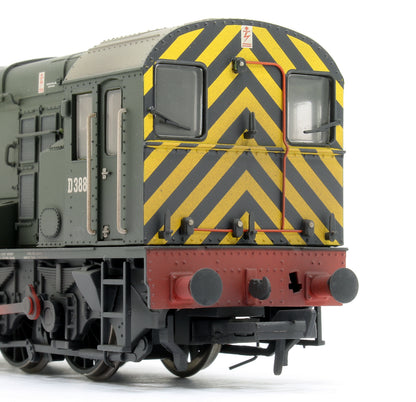 Pre-Owned 32-116B Class 08 D3881 BR Green (Wasp Stripes) Diesel Locomotive - Weathered