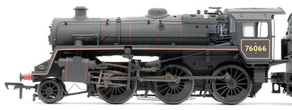 BR Standard 4MT with BR1B Tender 76066 BR Black (Late Crest) - Weathered