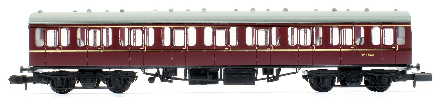 BR Mk1 57ft 'Suburban' SO Second Open BR Maroon W48031