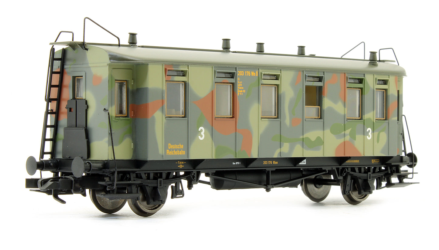 2 Car Set Short Coaches (2nd and 3rd Class) Ep.II Camouflaged