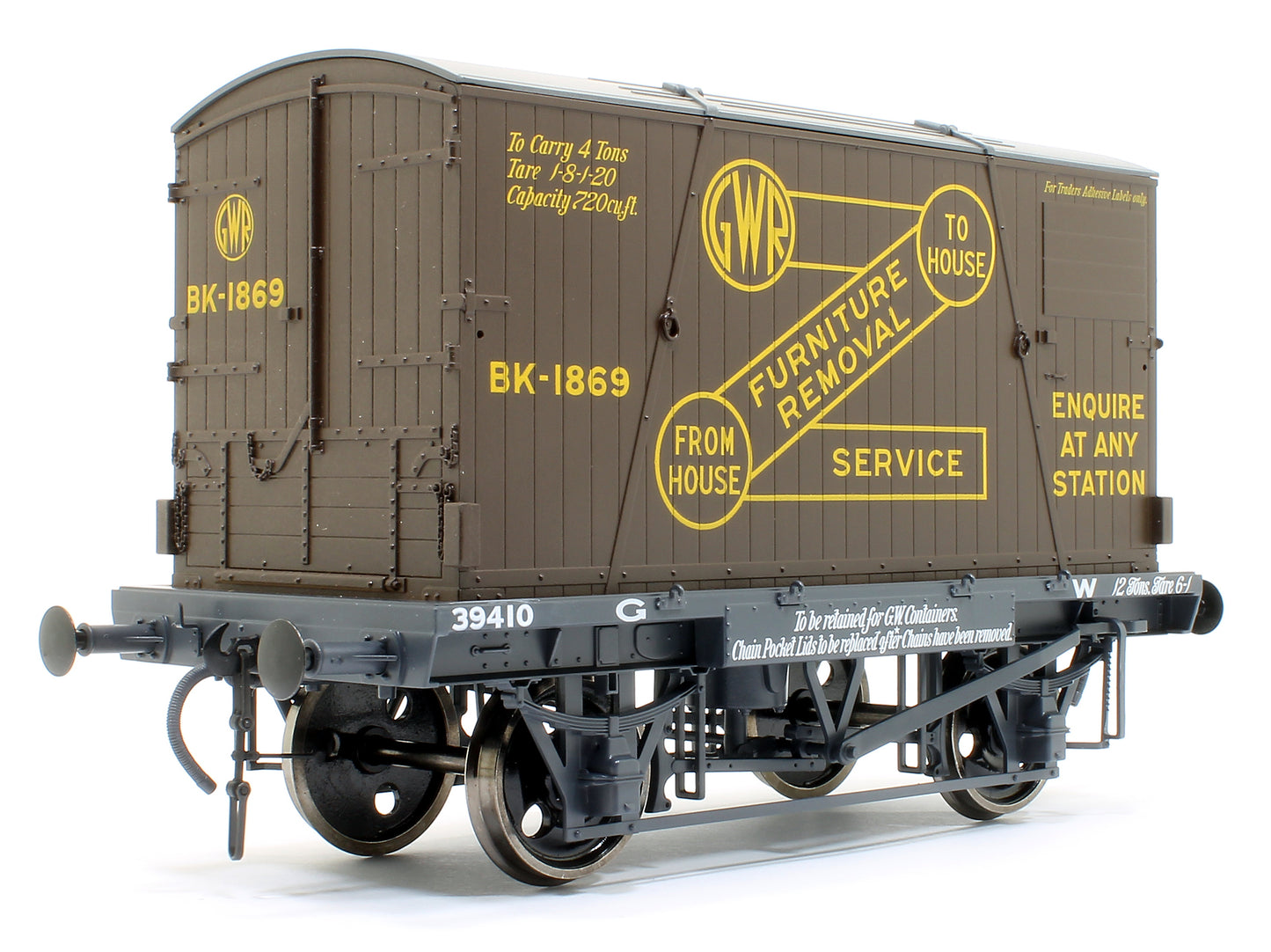 GWR Conflat 39410 BK2 Choc. Container BK-1869