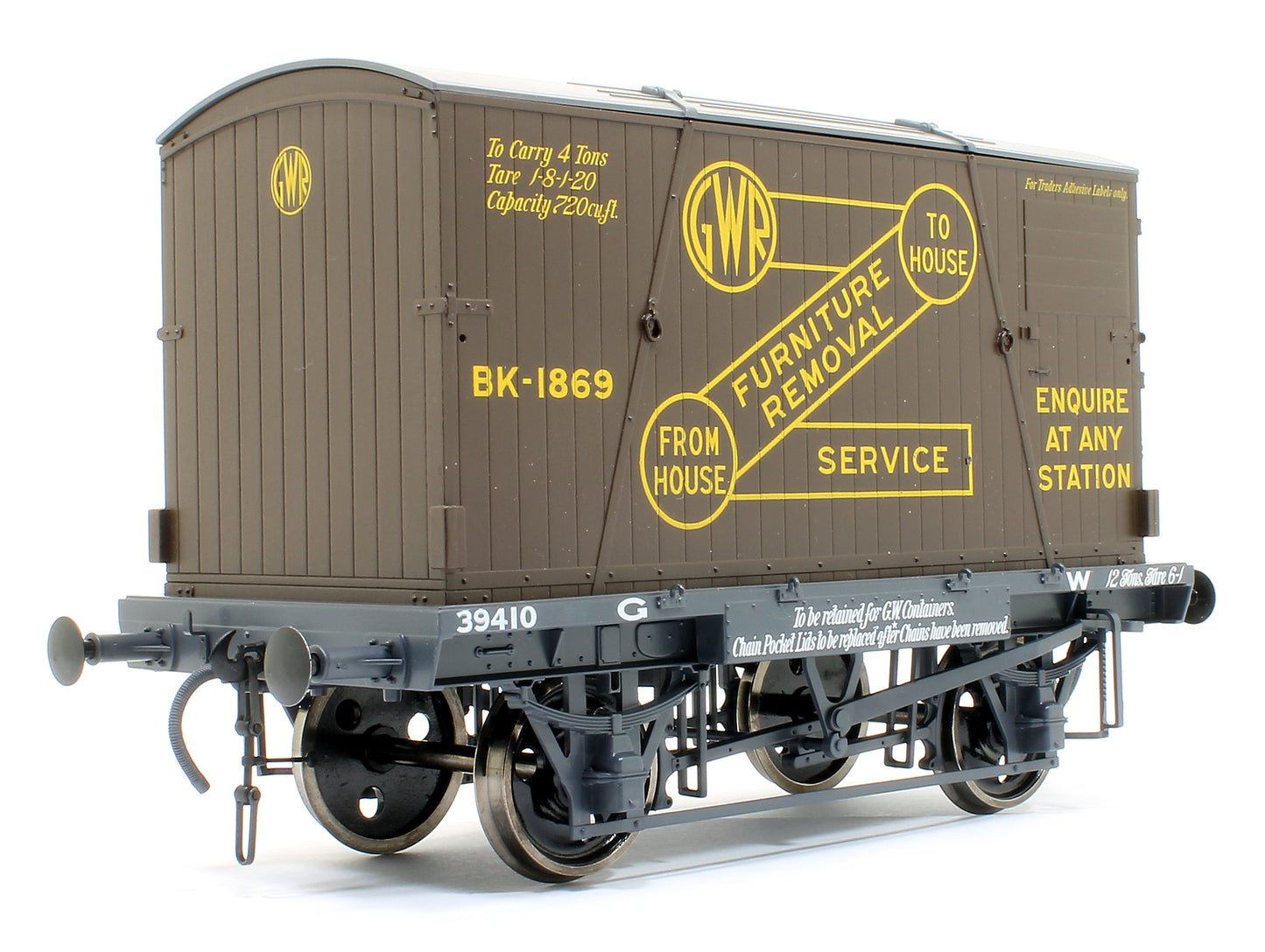 GWR Conflat 39410 BK2 Choc. Container BK-1869