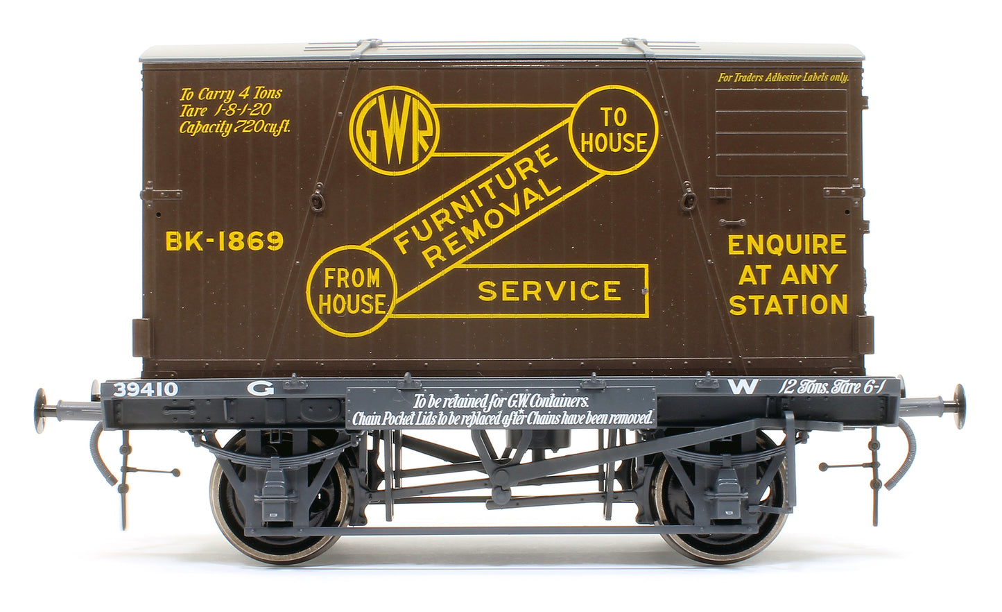 GWR Conflat 39410 BK2 Choc. Container BK-1869