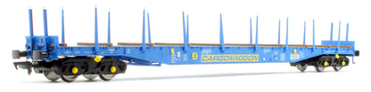 IGA Cargowaggon bogie flat in CARGOWAGGON blue 4647 034