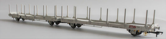 IPA Car Carriers STVA Grey Twin set - Flat with Stakes