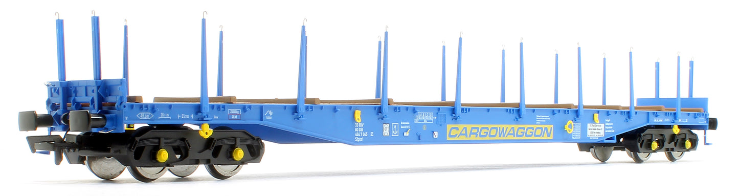 IGA Cargowaggon bogie flat in CARGOWAGGON blue 4647 045