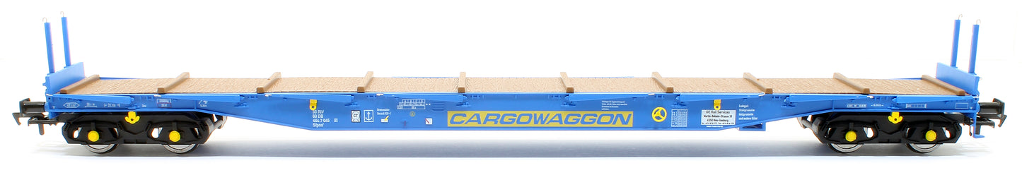 IGA Cargowaggon bogie flat in CARGOWAGGON blue 4647 045