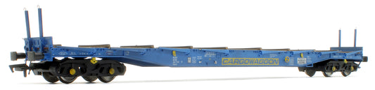 IGA Cargowaggon bogie flat in CARGOWAGGON blue 4647 031 - Weathered