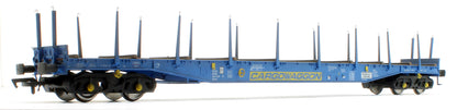 IGA Cargowaggon bogie flat in CARGOWAGGON blue 4647 031 - Weathered