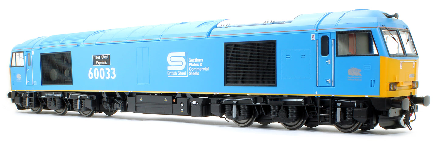 Class 60 Diesel 60 033 Tees Steel Express British Steel Blue Diesel Locomotive