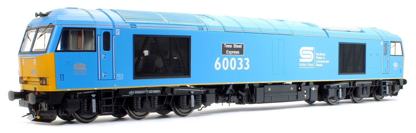 Class 60 Diesel 60 033 Tees Steel Express British Steel Blue Diesel Locomotive