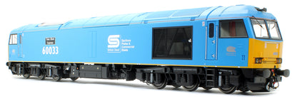 Class 60 Diesel 60 033 Tees Steel Express British Steel Blue Diesel Locomotive